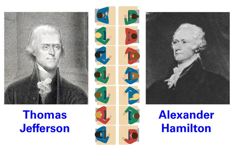 class diagram of jefferson and hamilton debate