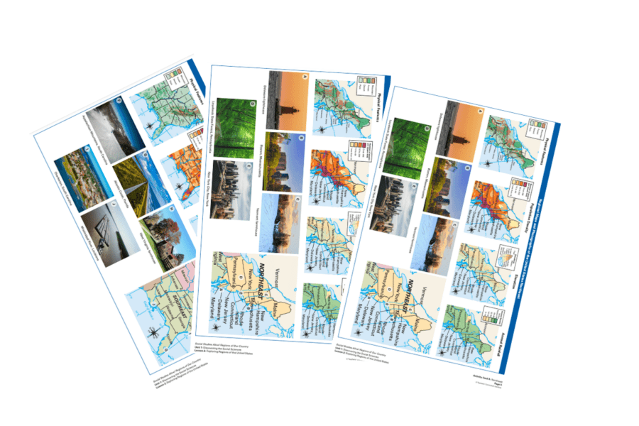 Social Studies Alive! Regions of Our Country Program - Activity Cards