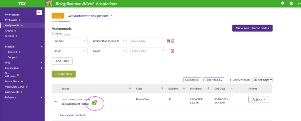 Google Classroom Assigbments